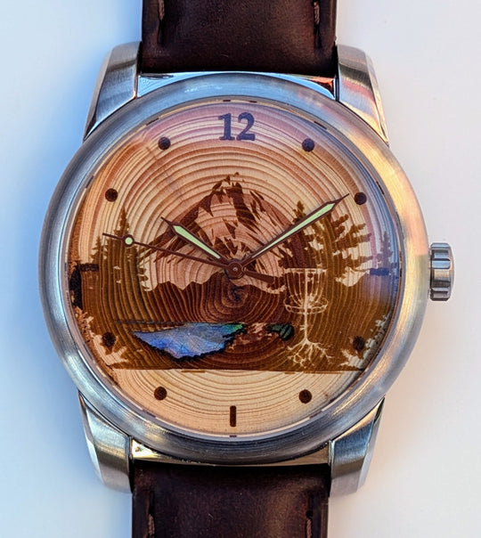 Disc Golf Watch with Mother of Pearl Inlay Womens