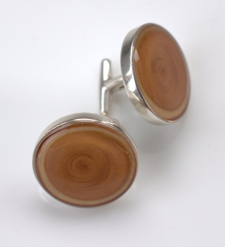 tree ring cuff link 