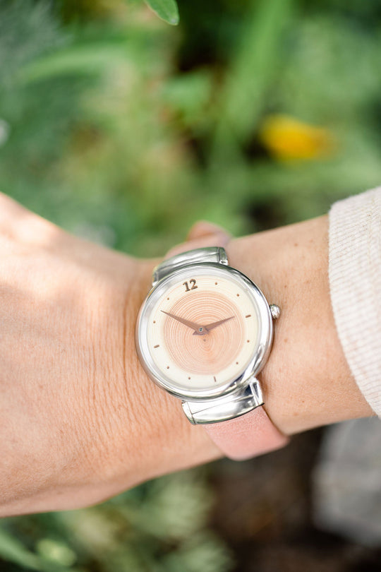 50th Birthday Gift For Her.  Wood and Steel Watch, Anniversary Gift Spouse, Engraved Watch