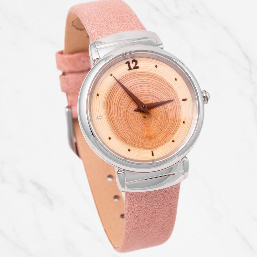 50th Birthday Gift For Her.  Wood and Steel Watch, Anniversary Gift Spouse, Engraved Watch